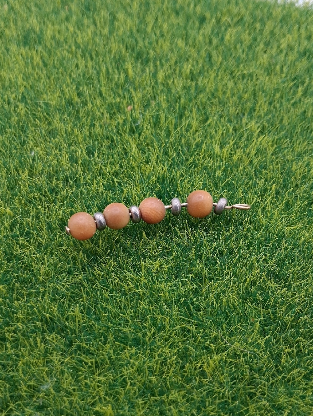 Wooden Beaded Drop Pendant P409